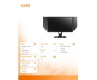 BenQ ZOWIE XL2735 czarny - 324526 - zdjęcie 12